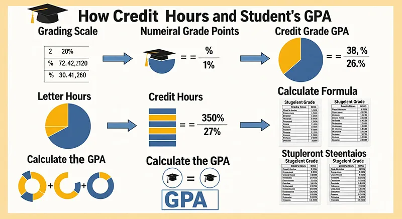 A GPA calculator guide for a student performing a transcript audit.