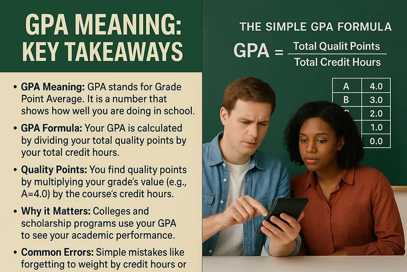 Illustration of the GPA formula used in a transcript audit.