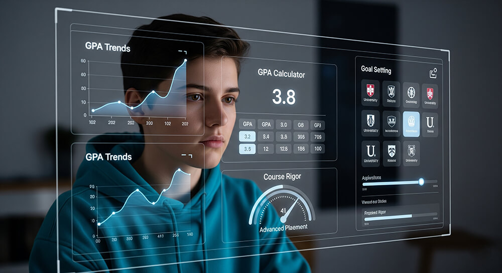 A high school student planning their future using the Transfer-Credits GPA Integrator