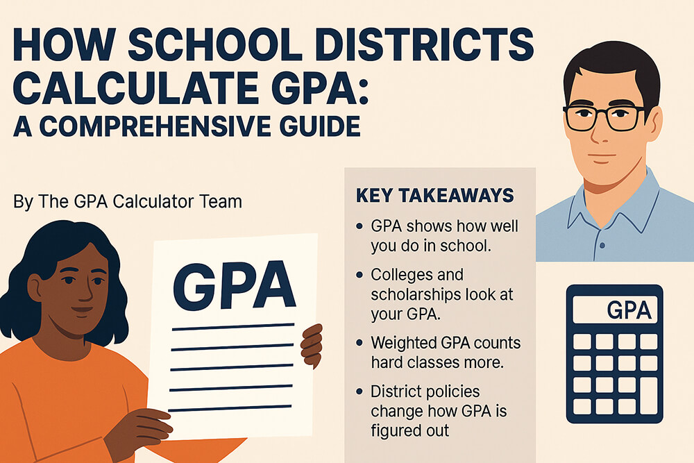 A student looking at their school district's website for GPA calculation rules