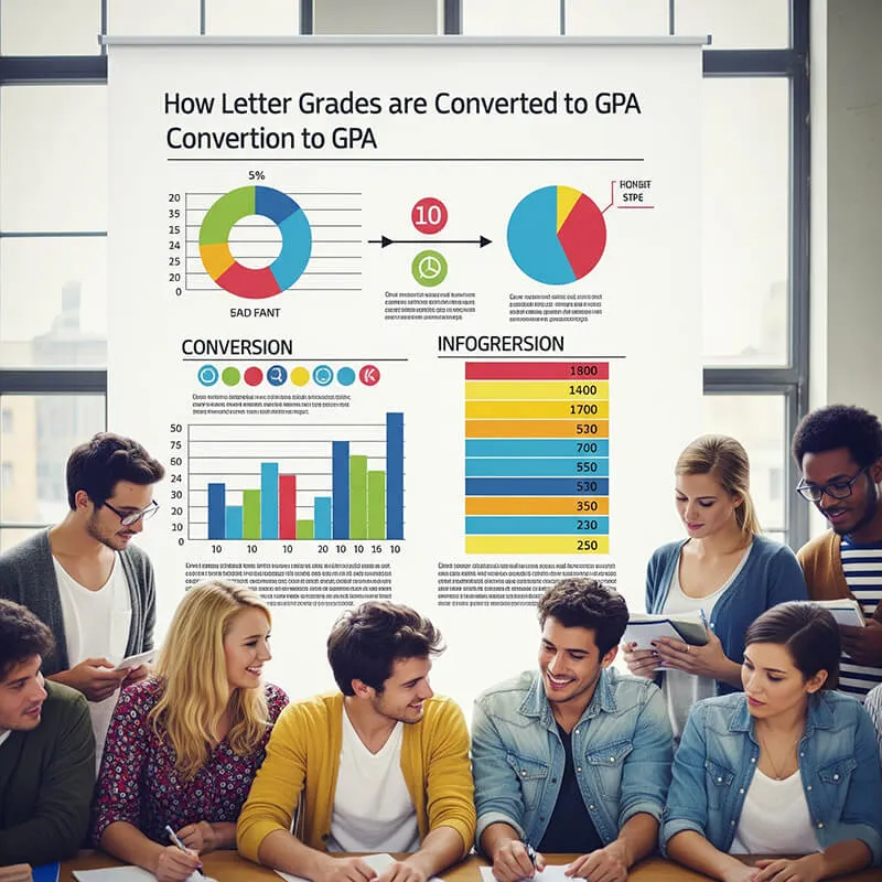 Chart showing letter to point GPA conversion for a transcript audit.