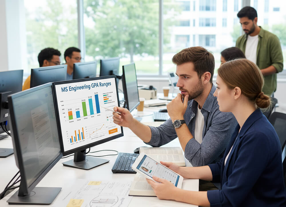 MS engineering GPA ranges vs PhD cutoffs comparison