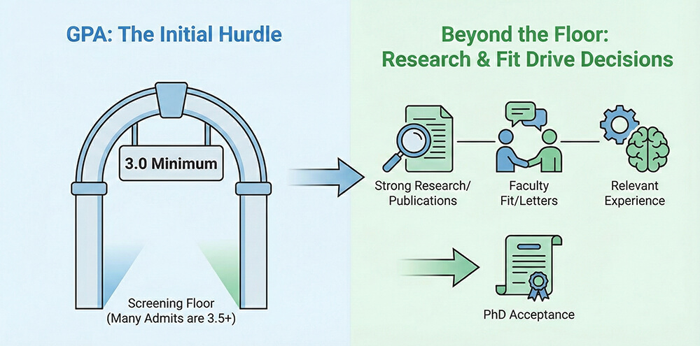 PhD GPA Requirements: Minimum Cutoffs vs. Competitive Scores