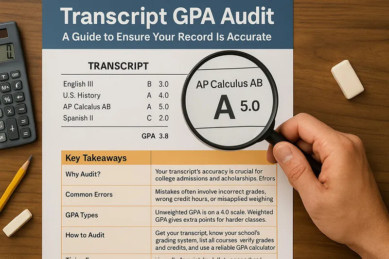 Transcript GPA Audit: A Guide to Ensure Your Record Is Accurate