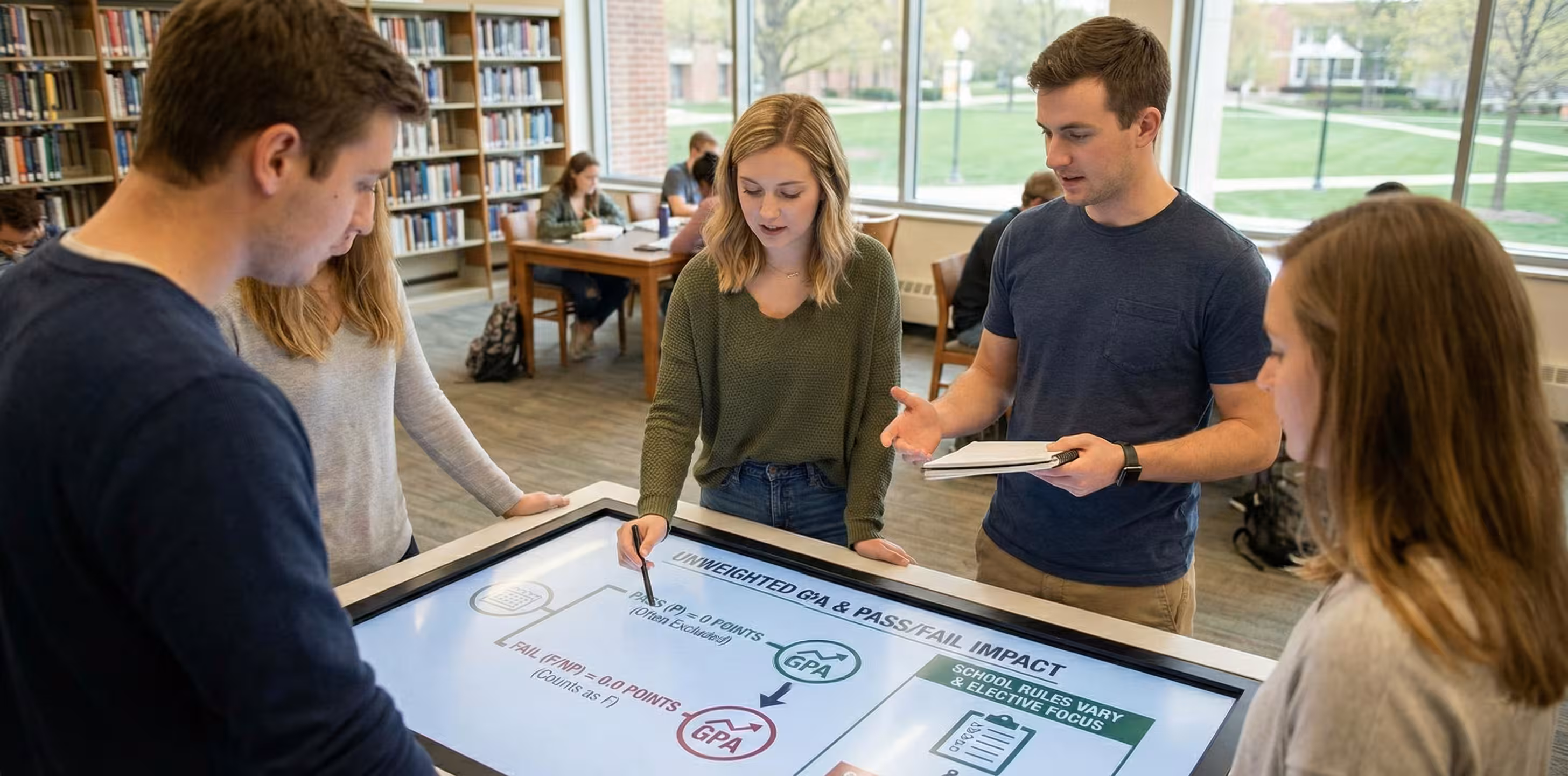 Unweighted GPA pass fail impact example